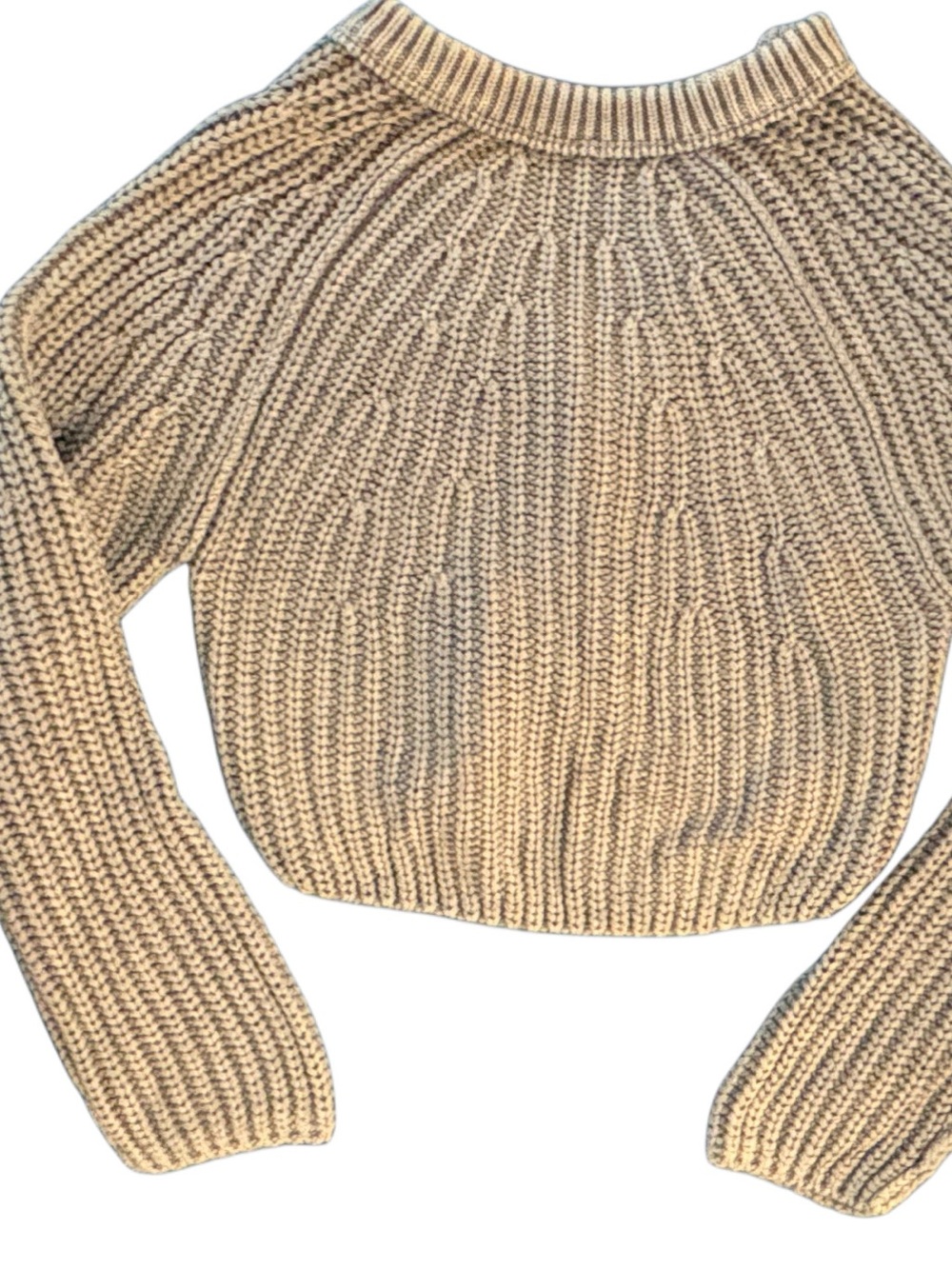 FREE PEOPLE Sweet Nothing Cotton Cardi - Gray Cropped Knit Cardigan Sweater - Picture 3 of 12